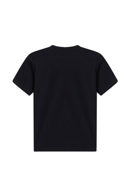 T-shirt bambino Stone Island nera con logo STONE ISLAND KIDS | 2100002S0047V0029